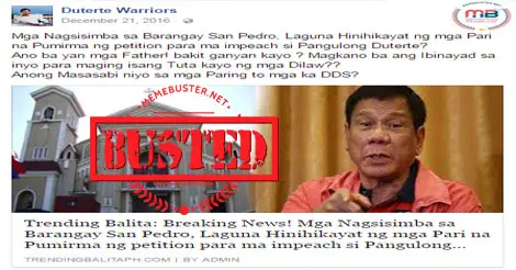 Petition for Dutertes impeachment