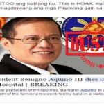 Benigno Aquino III died