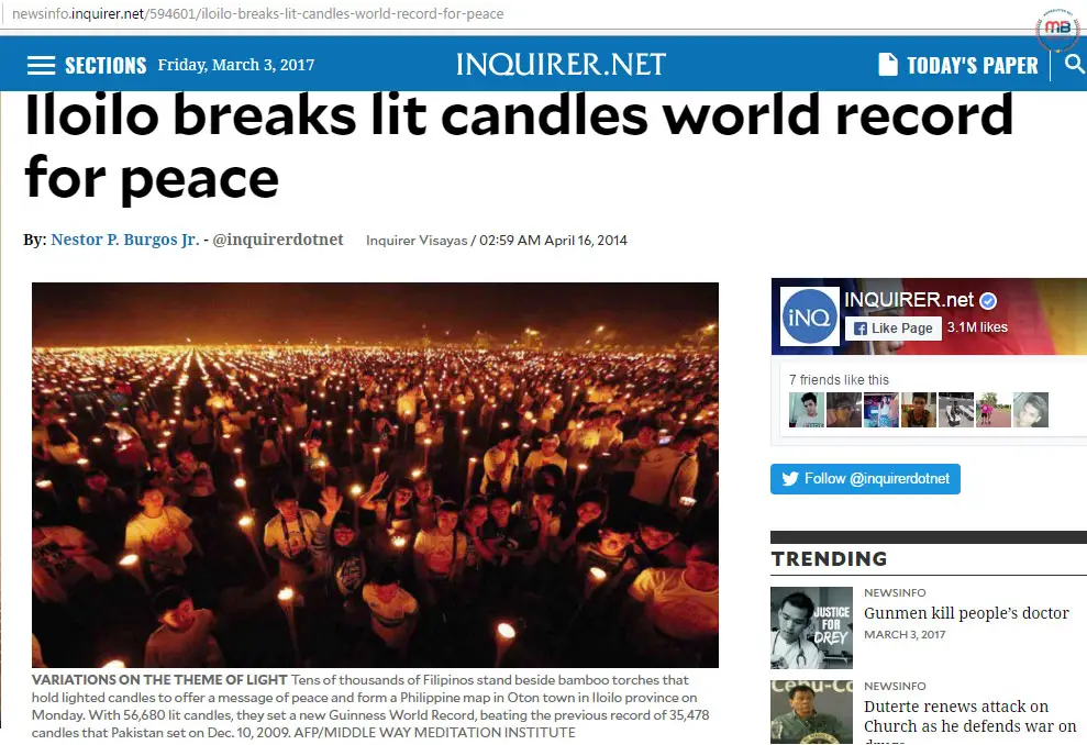 pro-Duterte rally’s candle-light vigil