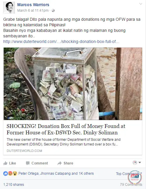 money found in Dinky Soliman’s old house