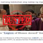 Aquinos Legion of Honor Award