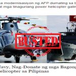Australian Navy donated 2 vessels, helicopter