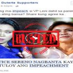 CJ Sereno warned Robredo
