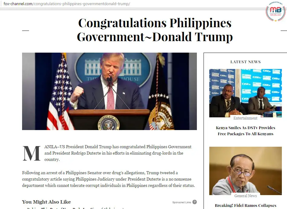 Trump congratulated PH gov't