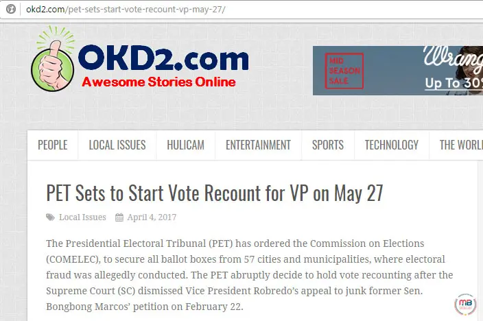 VP vote recount