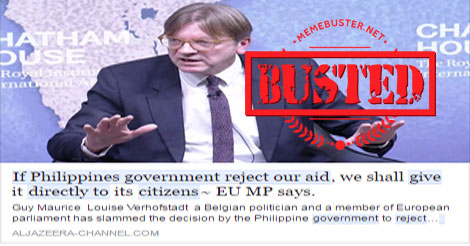 EU aid rejected by Duterte