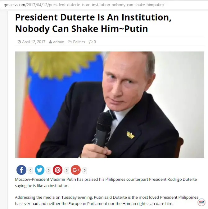 Putin Duterte 
