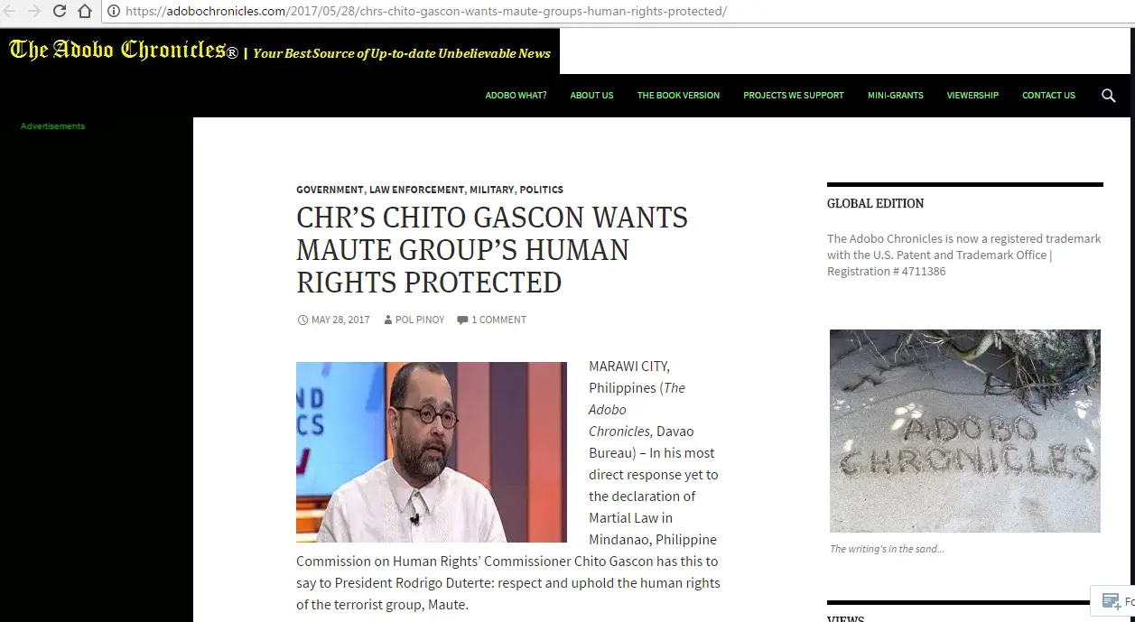 CHR chief Chito Gascon