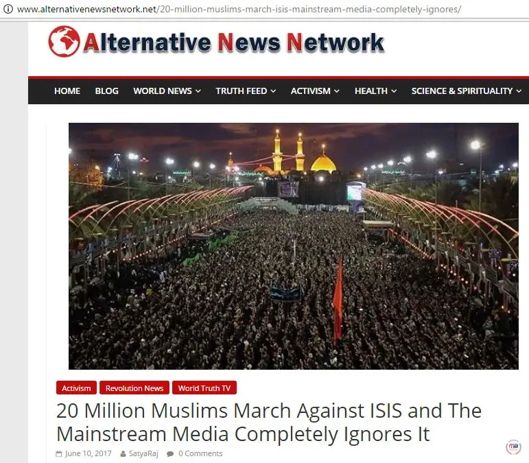 20 million Muslims marched vs. ISIS
