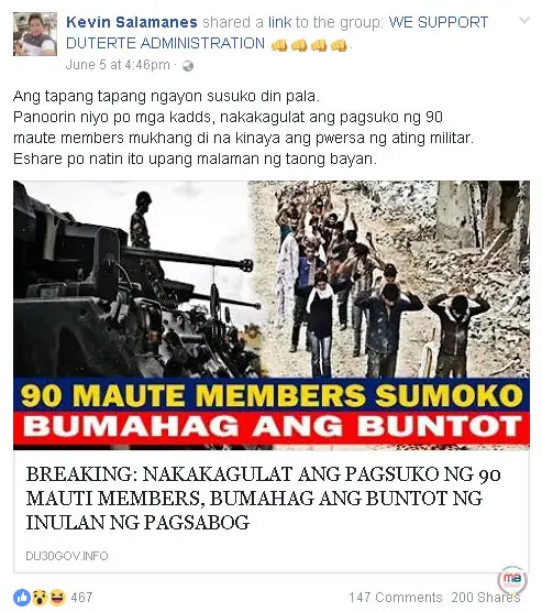 90 Maute members surrendered