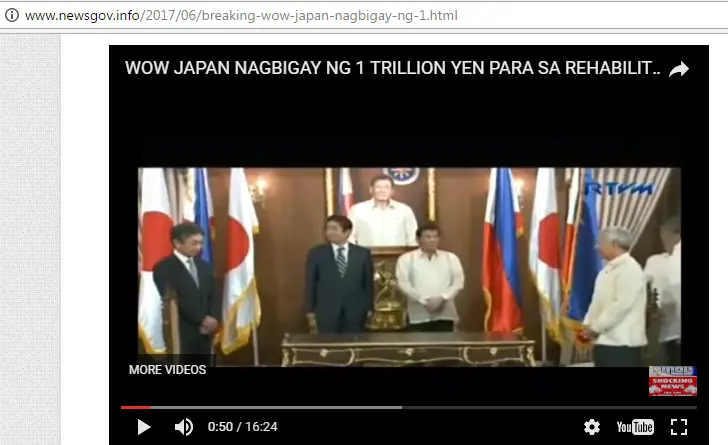 Japan gave 1 trillion yen