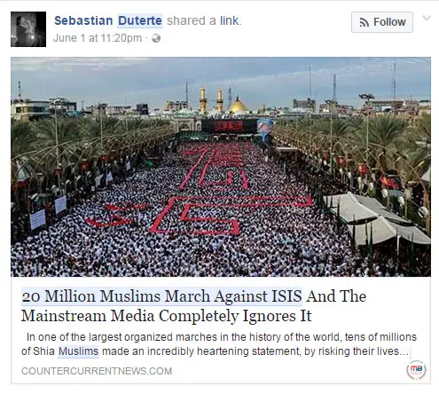 20 million Muslims marched vs. ISIS 