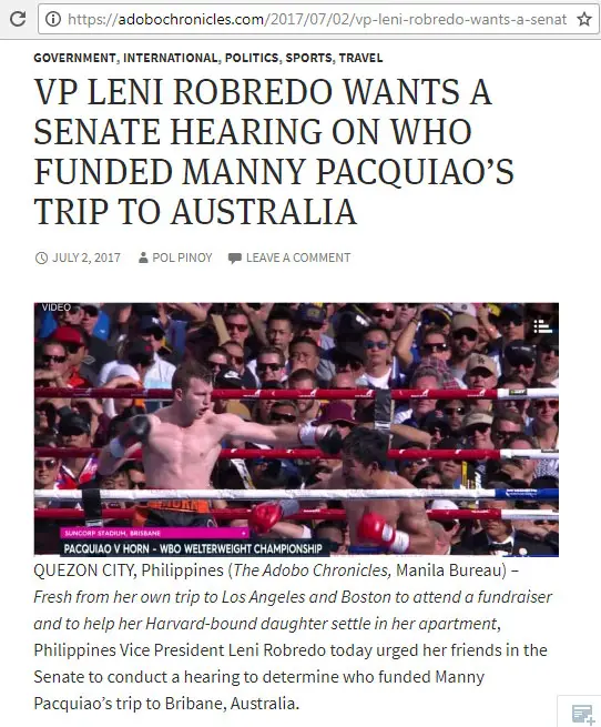 Leni Robredo Manny Pacquiao